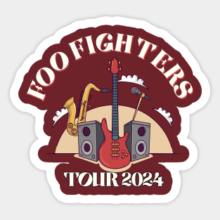 Foo Fighters Tour 2024 T shirt white Sticker